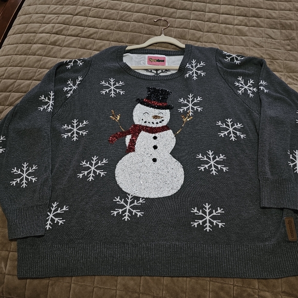 Tipsy Elves Women's Christmas Snowman Sweater - Picture 3 of 9